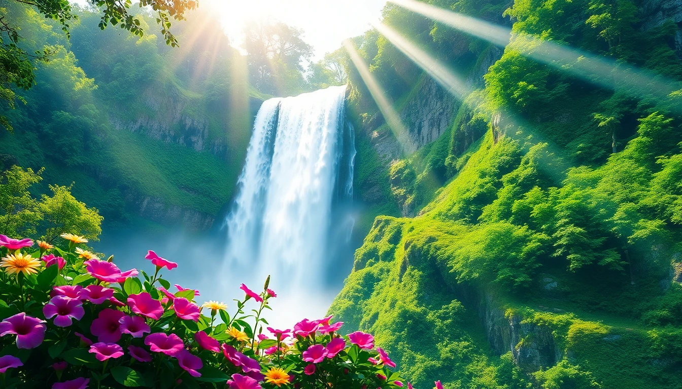 3d Beautiful Waterfall Wallpaper