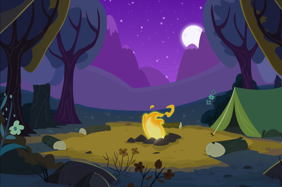 Mlp Camping Background By Scootaloo24