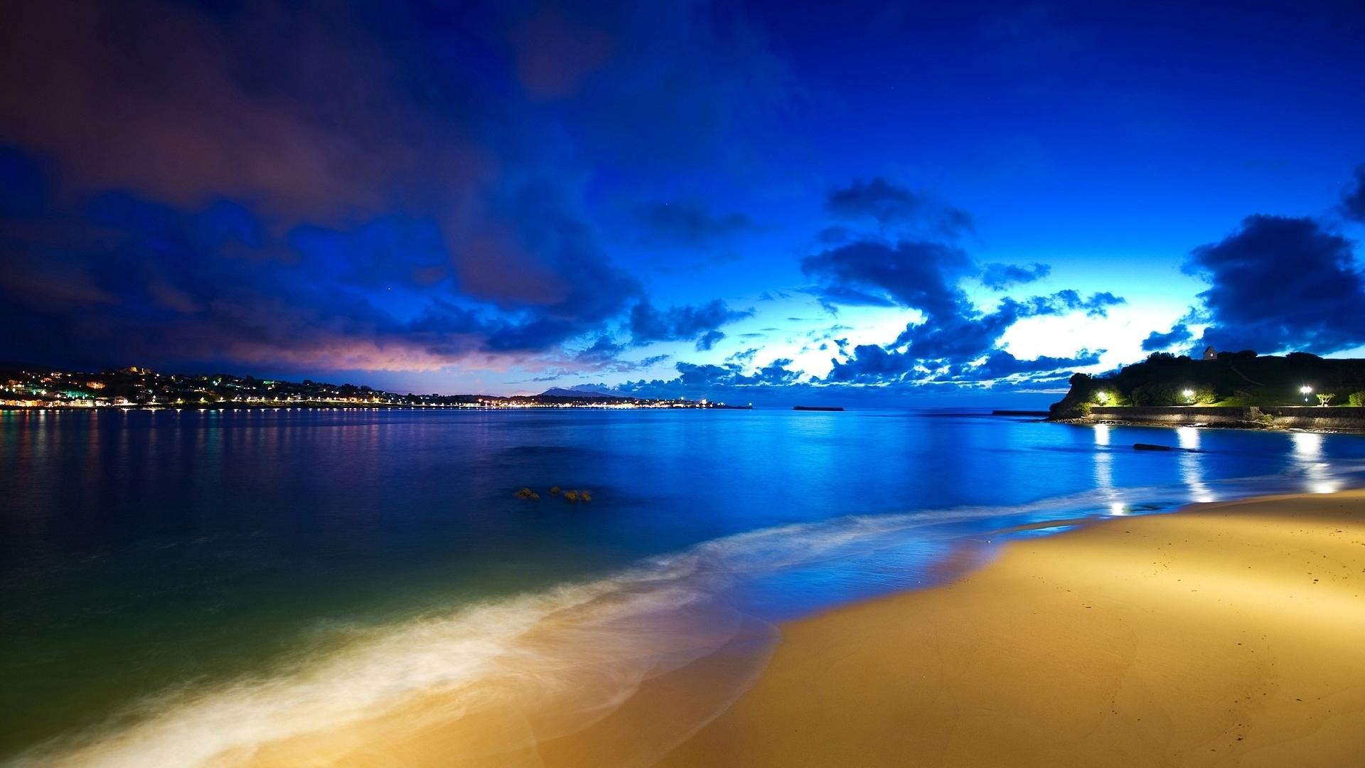 The Blue Sky Coast Scenic Desktop Background Wide Wallpaper