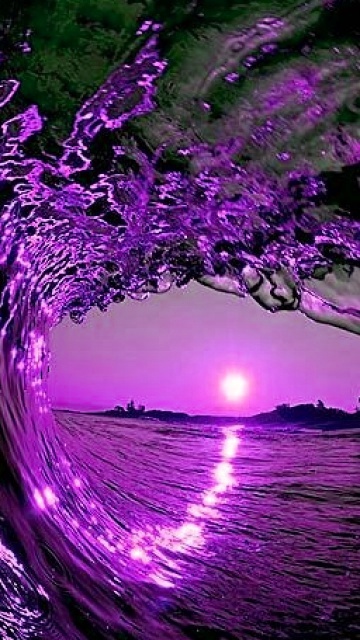 Purple Wave Wallpaper For Your Nokia C5 Mobile
