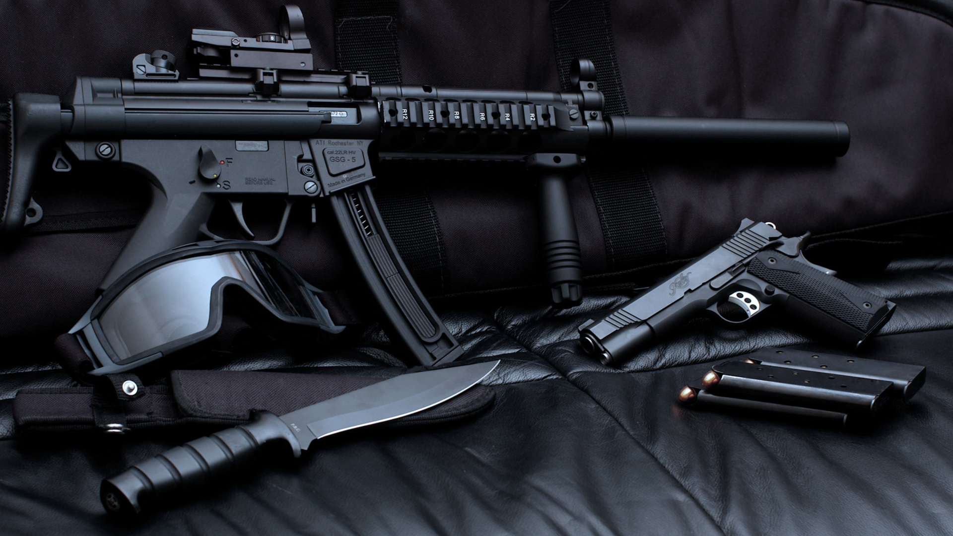 Sniper Gun Pistol Ammo Collection Wallpaper   StylishHDWallpapers
