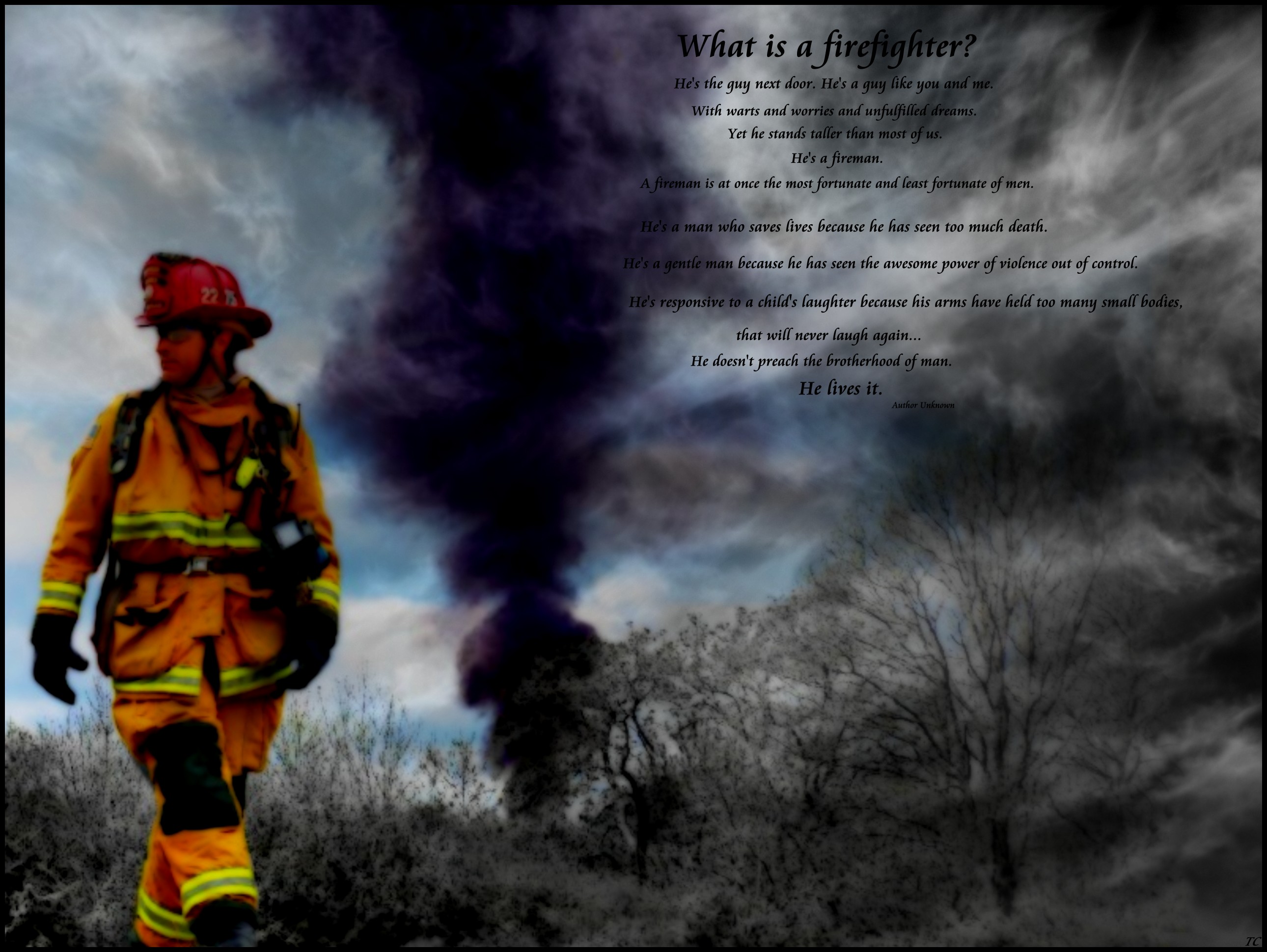 Firefighter Prayer Wallpaper