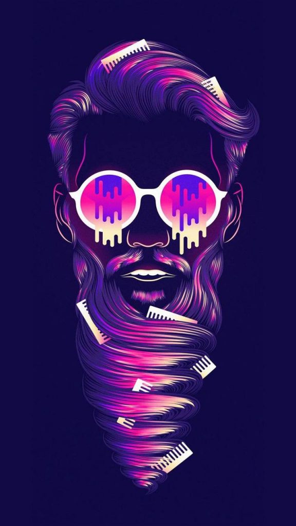 Purple Hipster Wallpaper