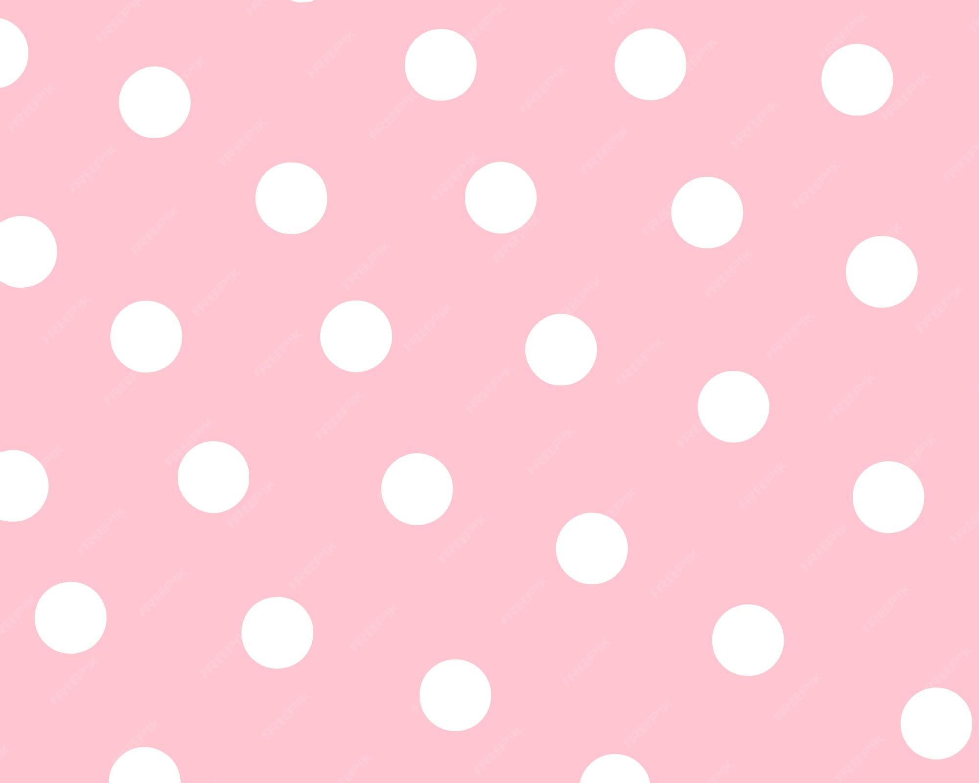 Light Pink And White Polka Dot Background Wallpaper