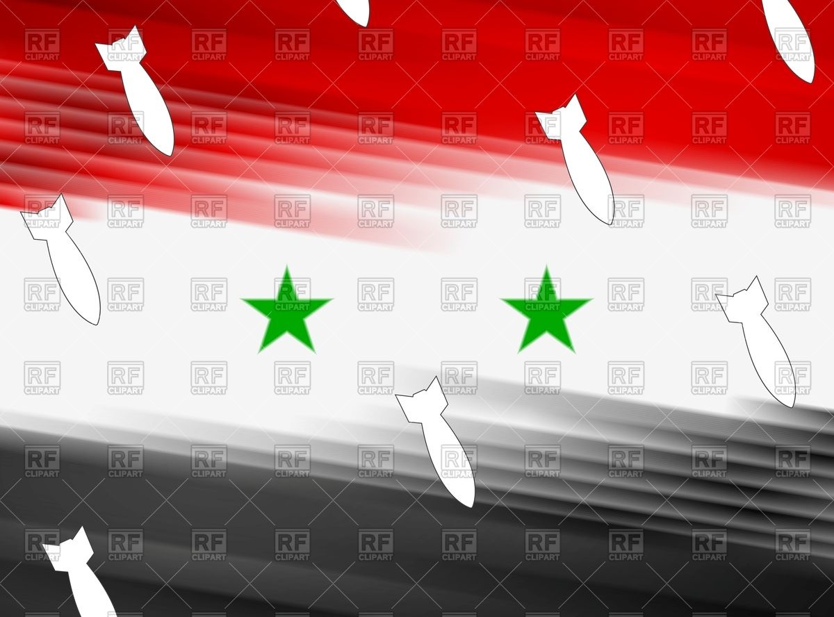 Abstract Syrian Flag And Air Warheads Vector Image Of Background