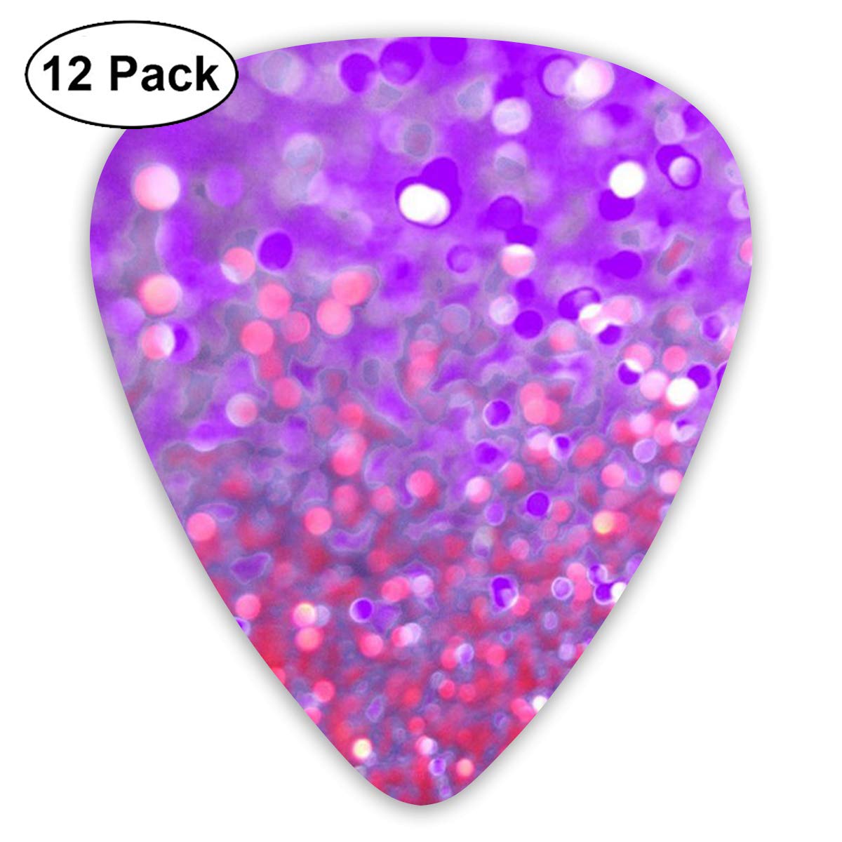 Amazon Rainbow Glitter Background 12pcs Guitar Picks For