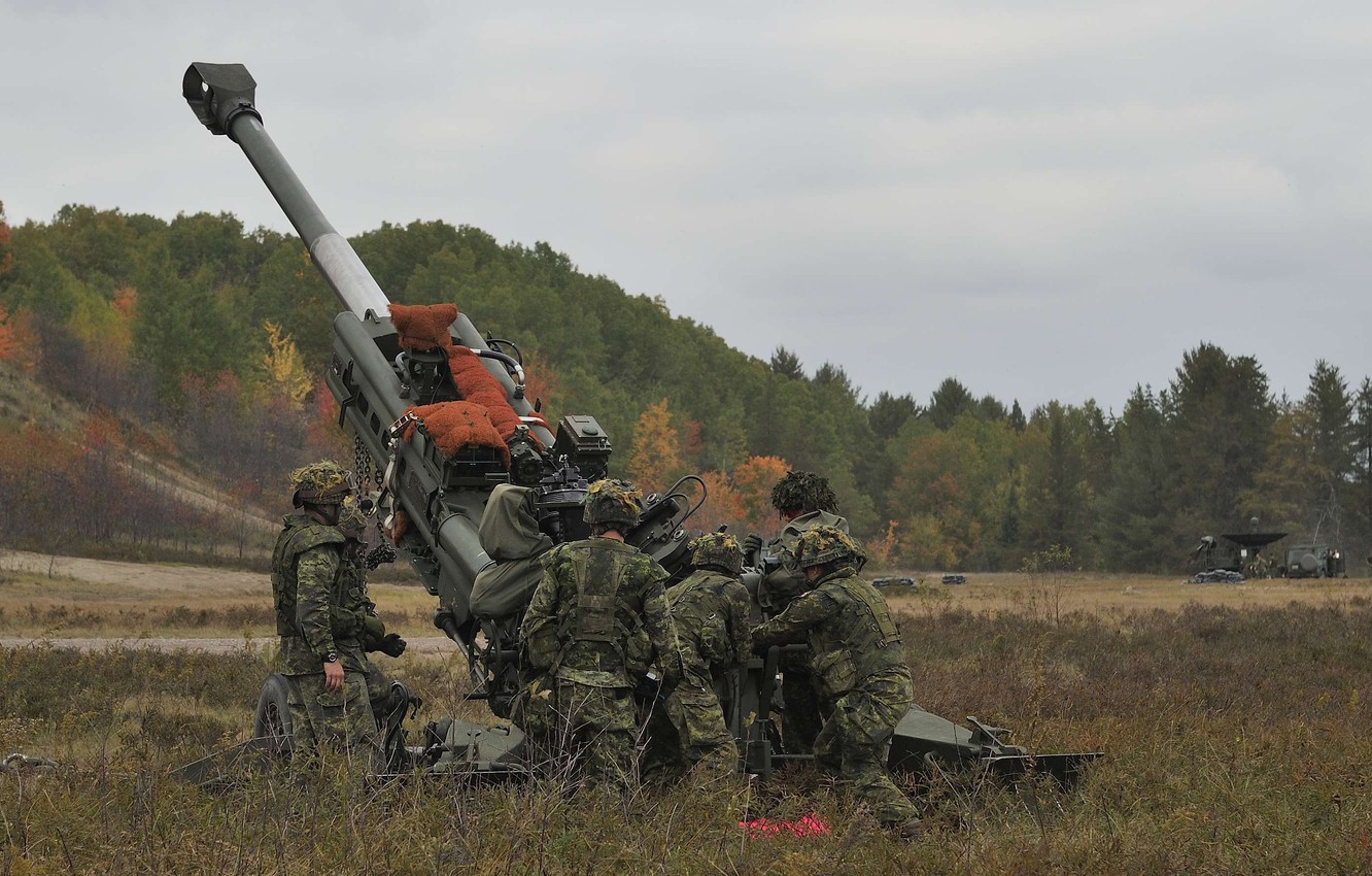 Wallpaper Field Soldiers Artillery Howitzer Mm M777