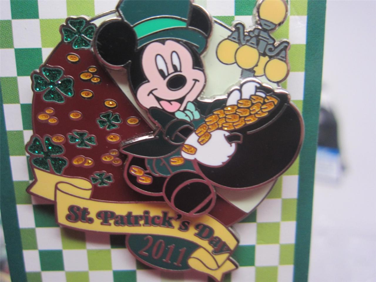 Disney Pin St Patrick S Day Mickey Mouse Le New Glitter