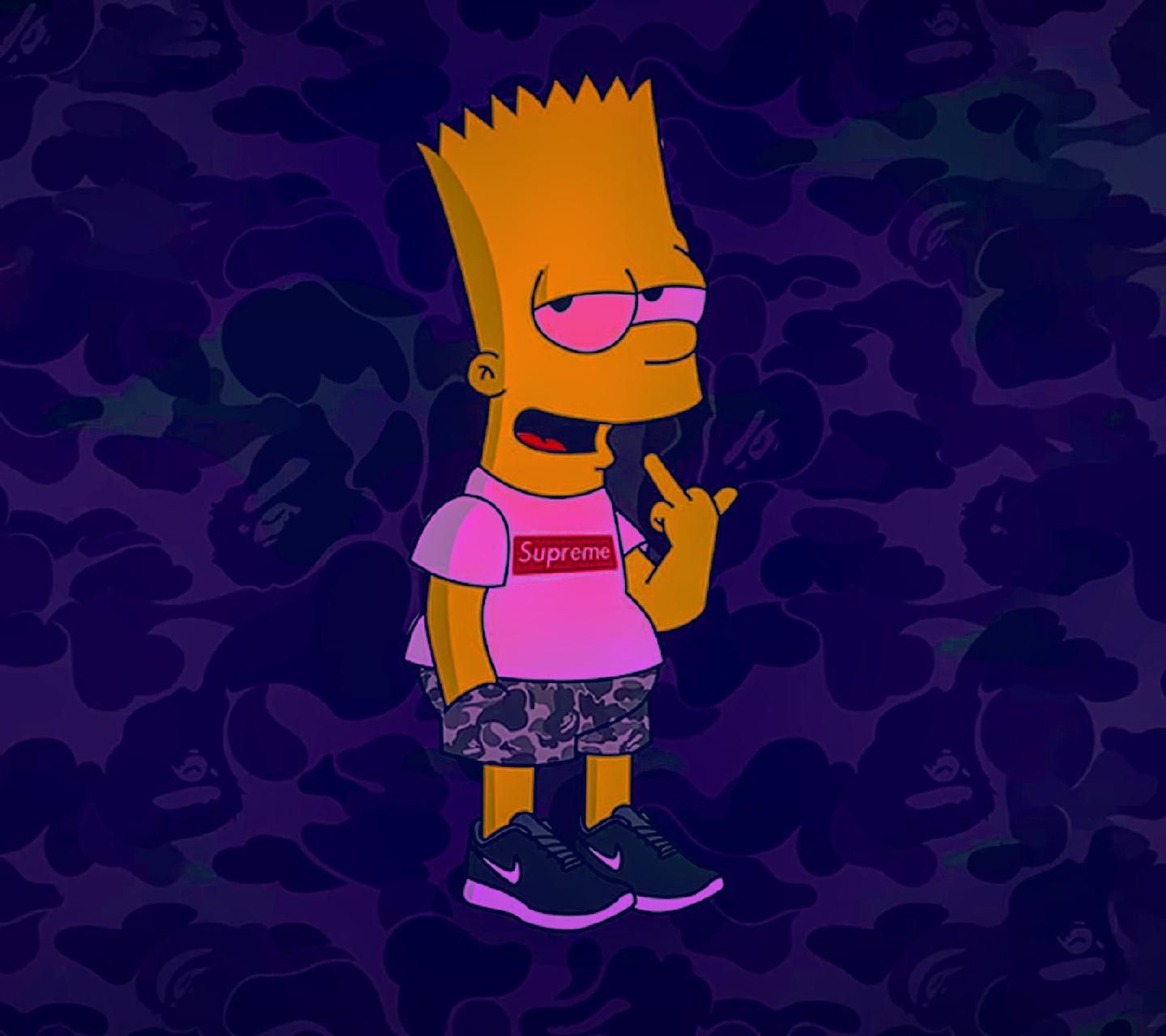 Bart Simpson High Cartoon Characters Wallpaper