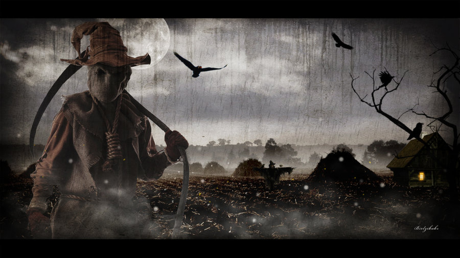 Dark Surreal Art Wallpaper And Scarecrow By