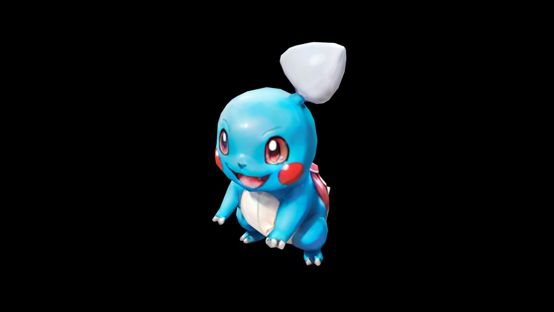 A Cheerful Popplio With Blue Shell Stands In F Wallpaper