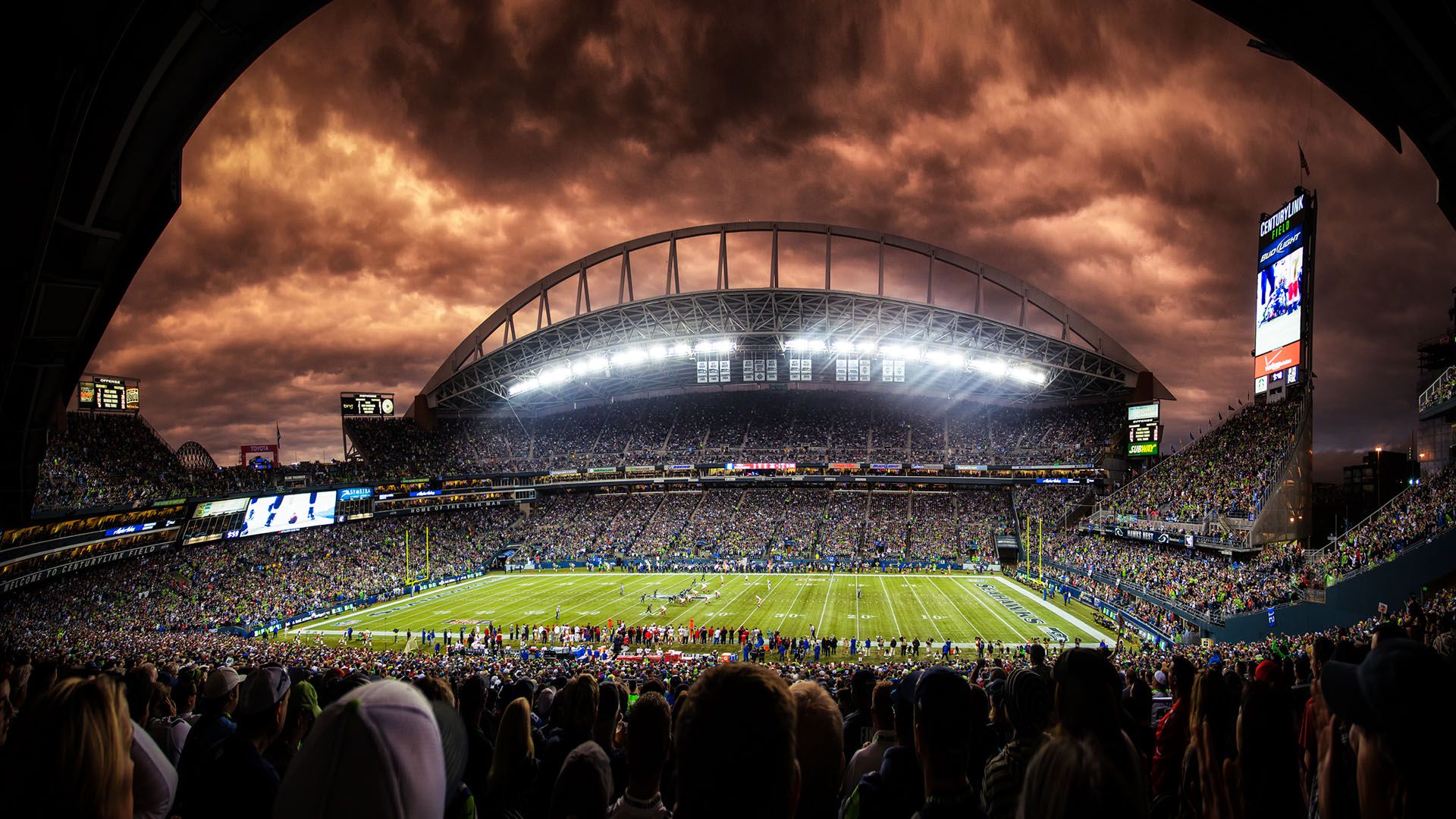 Seattle Seahawks Nfl Football Qwest Stadium G Wallpaper