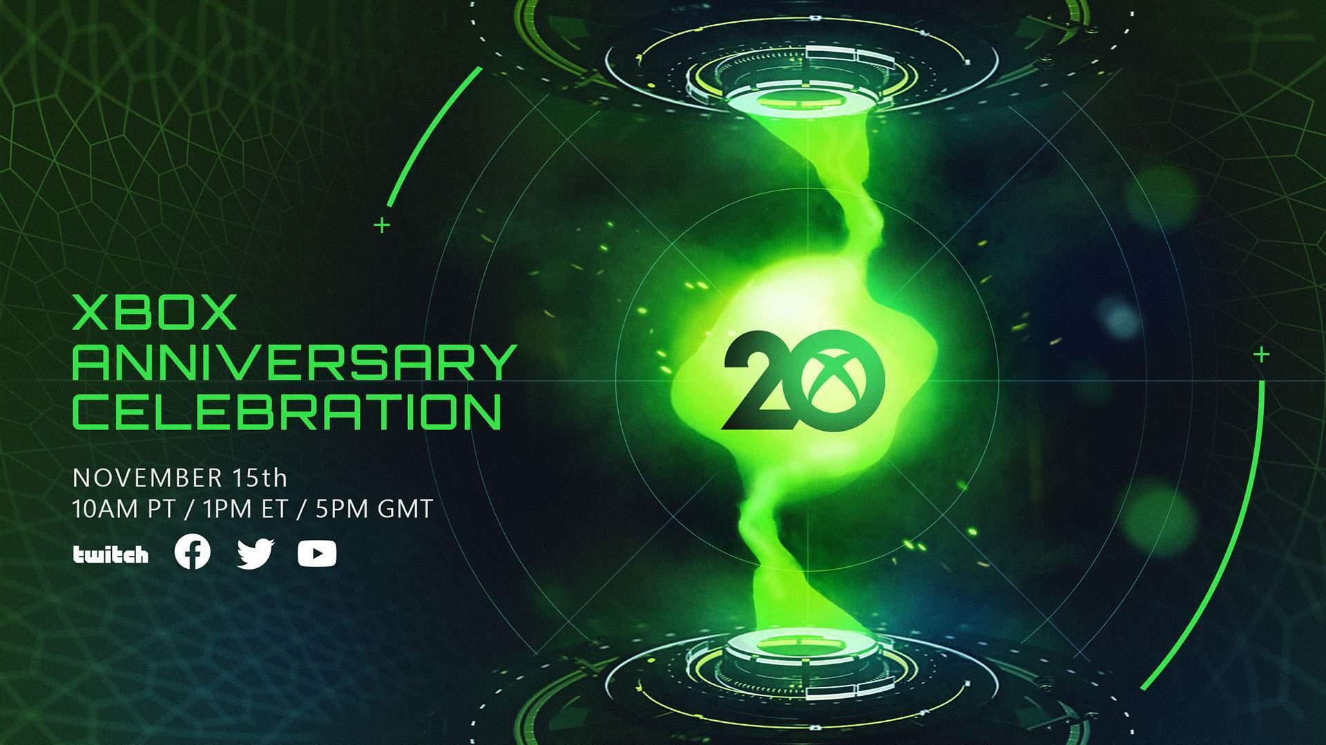 Xbox 20th Anniversary Livestream Ing In November But No New