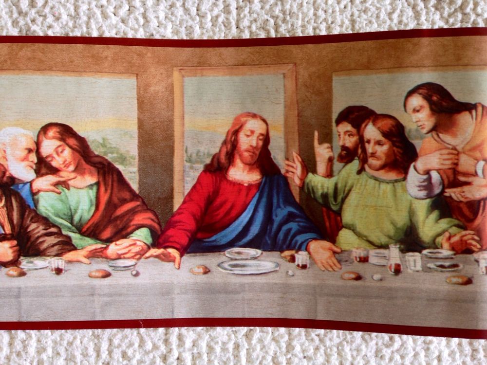 The Lord S Supper Biblical Wallpaper Border