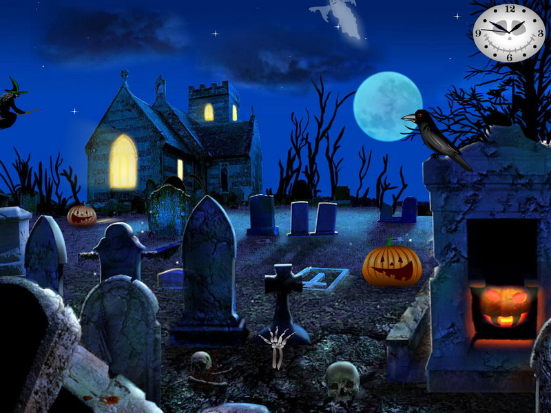 Graveyard Party Halloween Screensavers