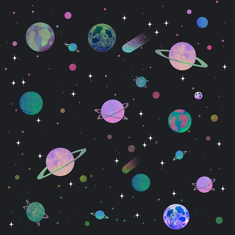 Outer Space Art Print Patterns In Aesthetic