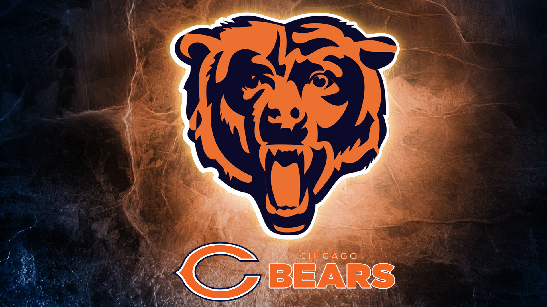 Download Chicago Bears logo Hd 1080p Wallpaper screen size 1920x1080