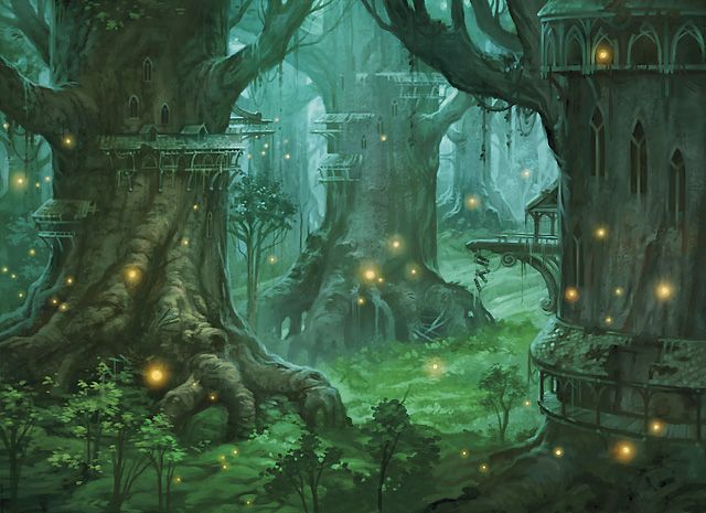 Elven Forest Village I Want To Live In Trees And Use Fireflies For