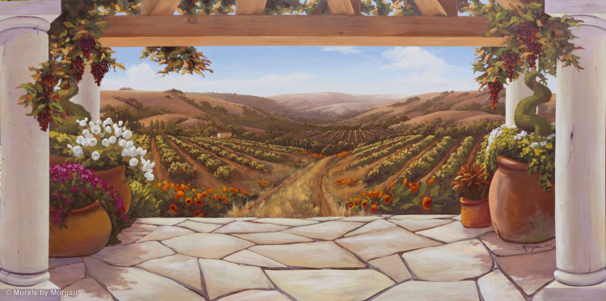 Vineyard Wallpaper Custom Murals By San Francisco Bay Area Mural