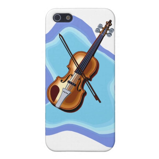 Violin With Blue Background Graphic Image Cases For iPhone