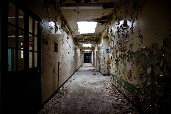 Abandoned Insane Asylum Hallway Derelict But Not Forgotten