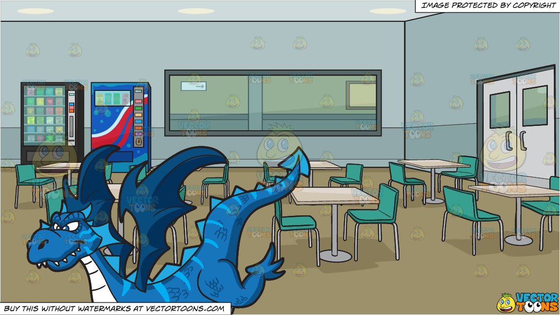 A Cool Looking Dragon And Employee Lunch Room In An Office
