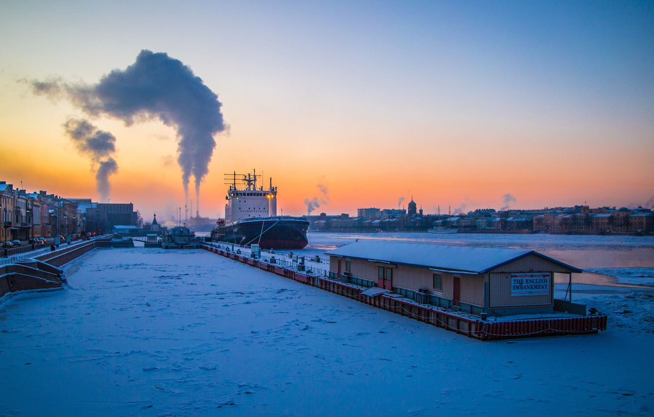 Wallpaper Winter Smoke Saint Petersburg Image For Desktop