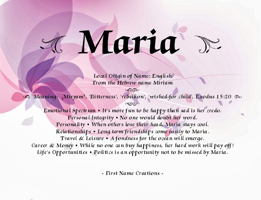 Maria Name Wallpaper Meaning M Is For