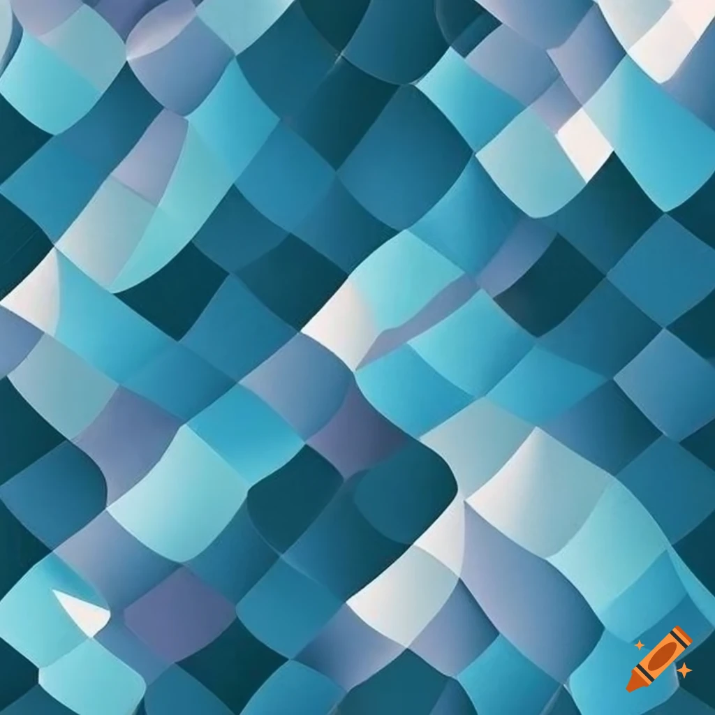 Blue Geometric Wallpaper Design