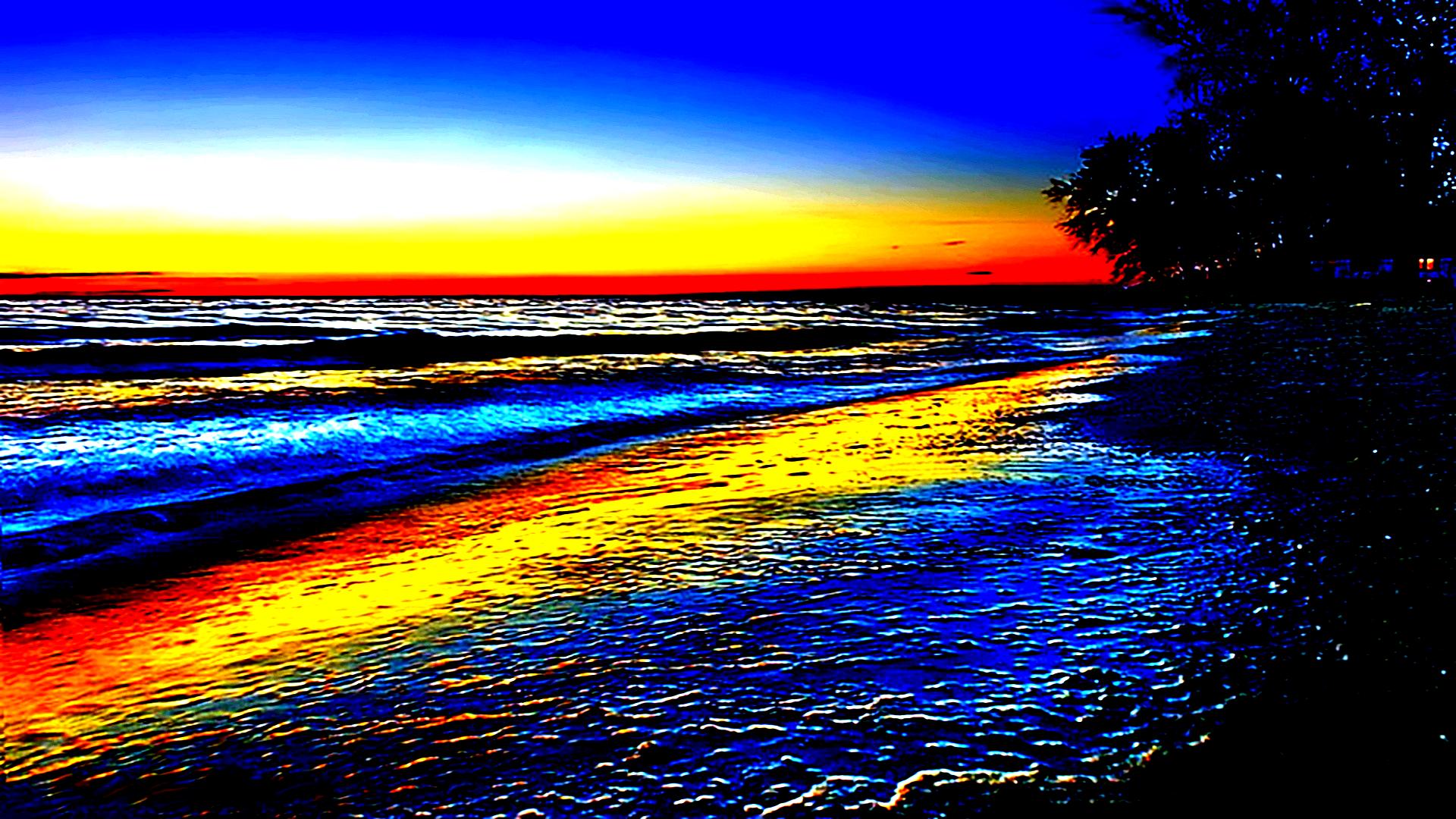 Ocean Waves Desktop Background Chillcover Rainbow