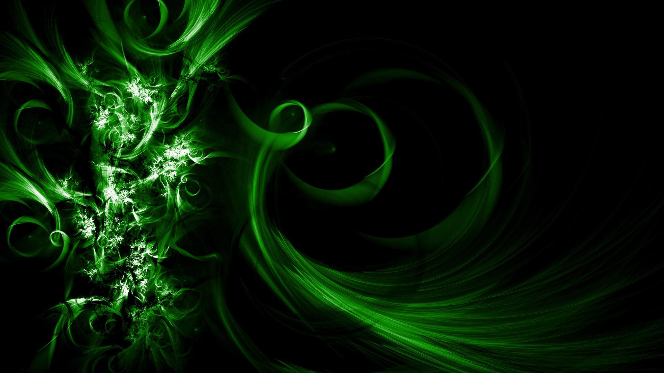 Cool Abstract Wallpaper With An Image Of Dark Green Waves HD