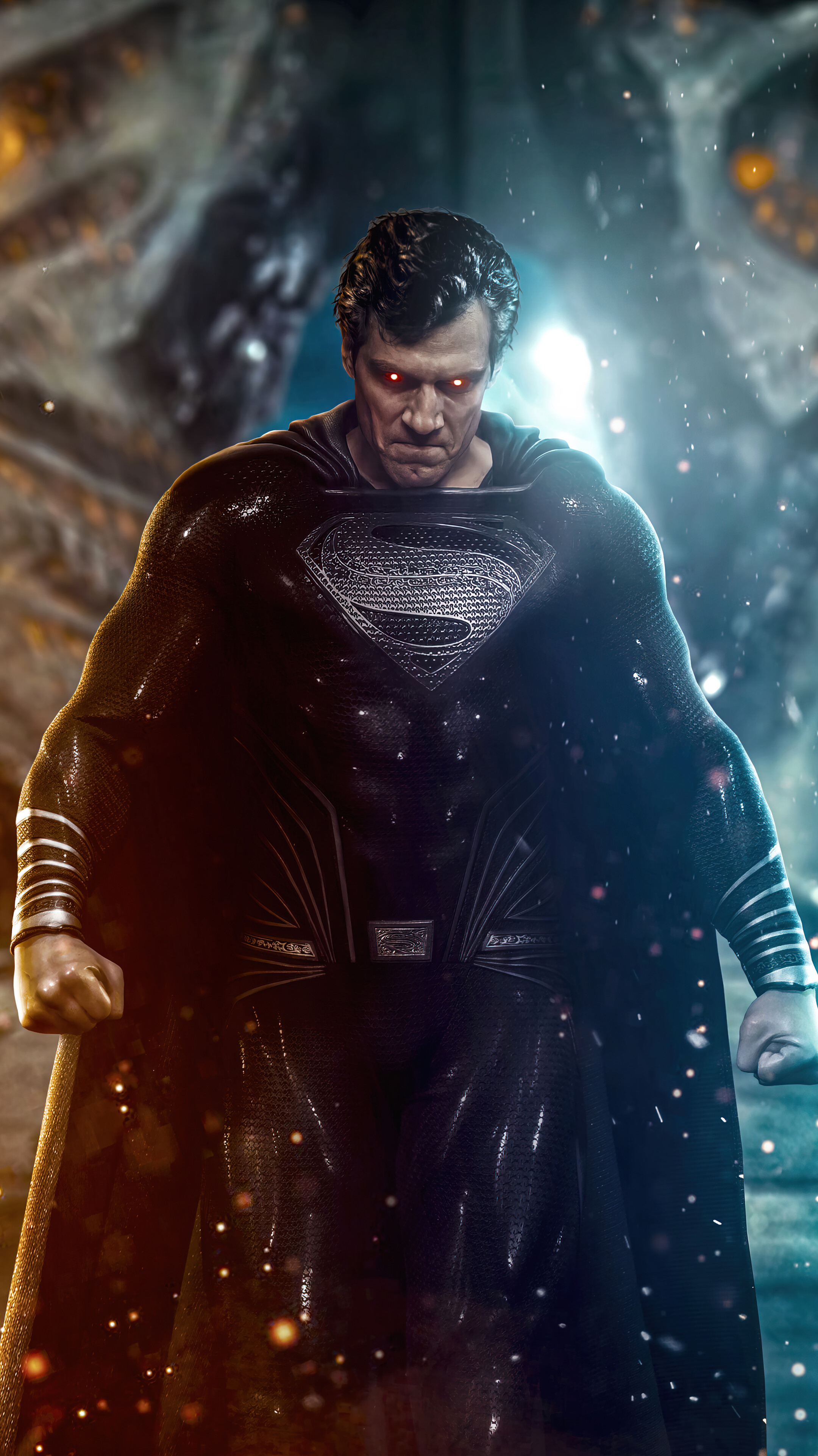 Superman Black Suit Justice League Snyder Cut Wallpaper 4k