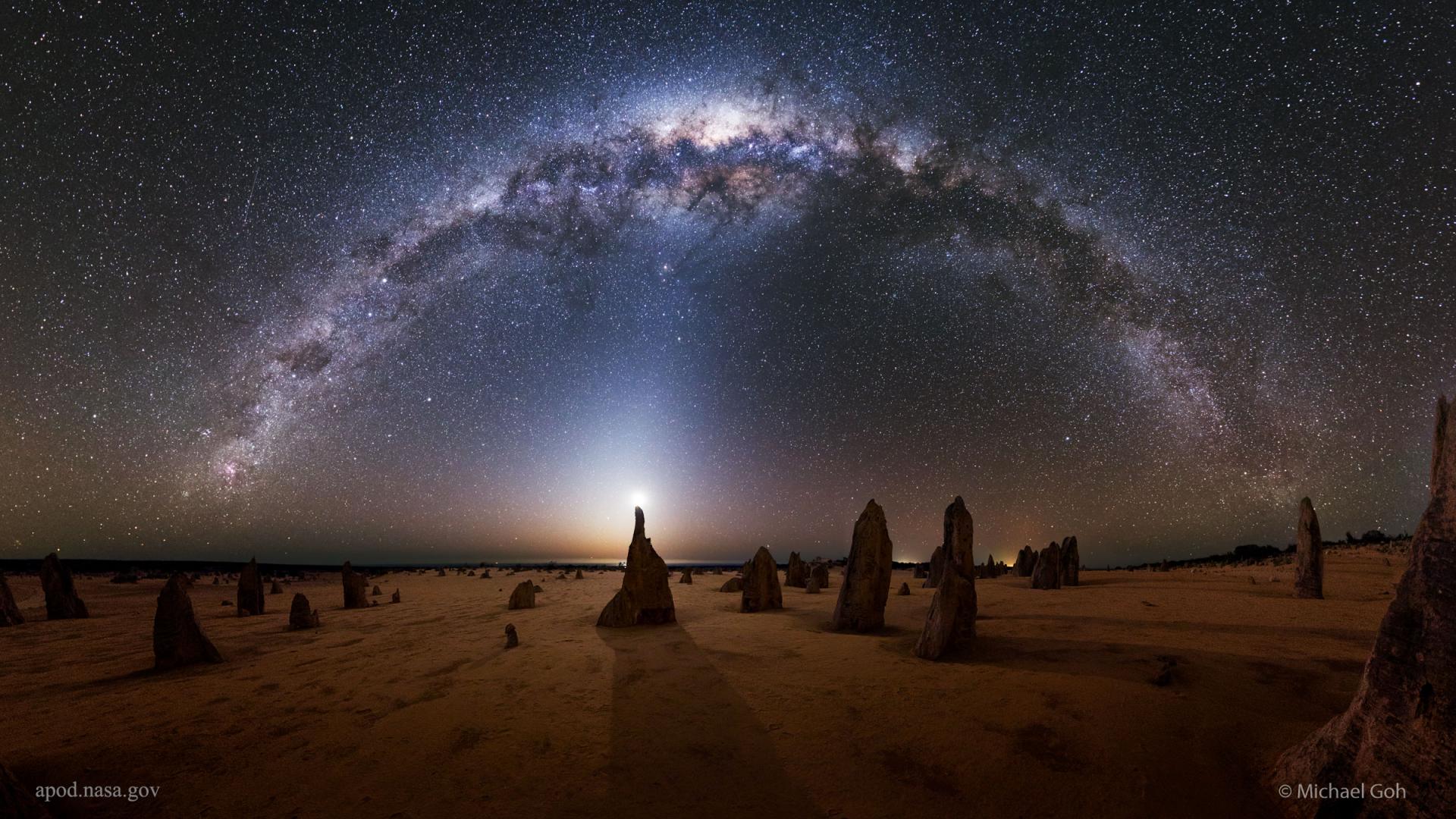 Milky Way In Australia S Pinnacles Wallpaper By HD