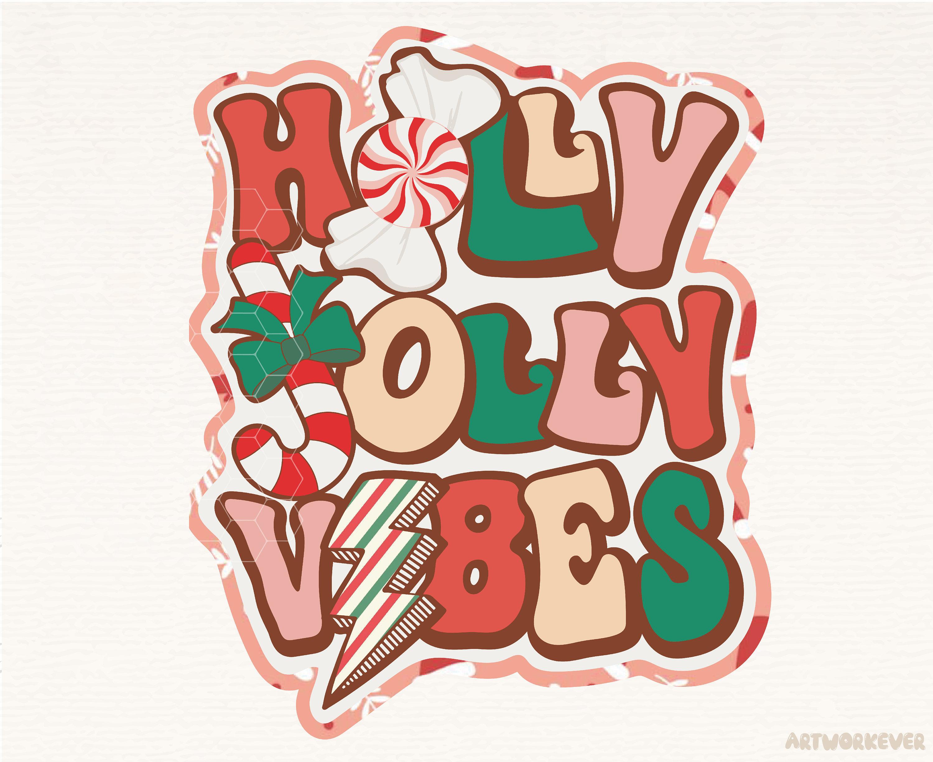 Christmas Png Holly Jolly Vibes Retro Australia