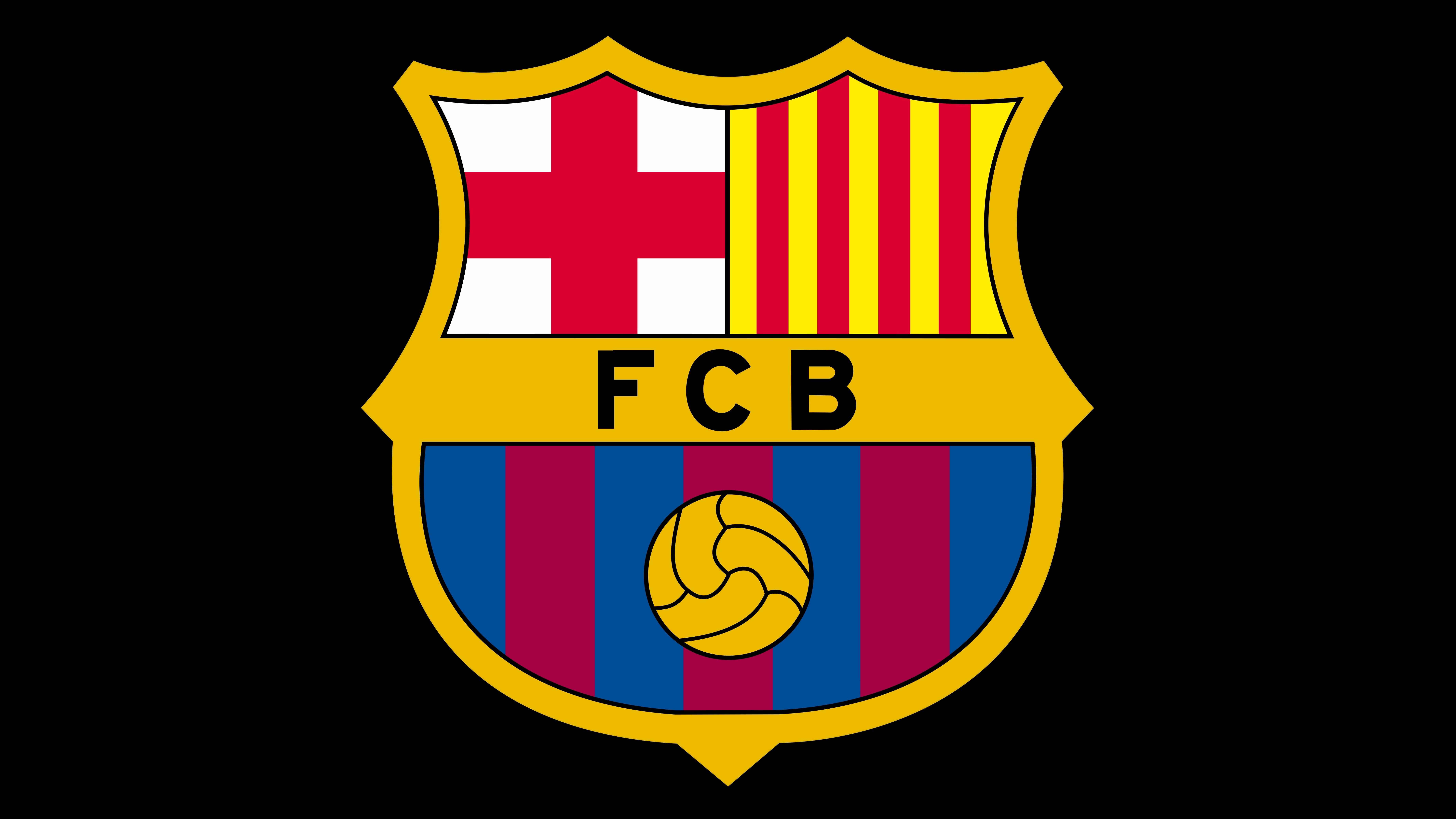 FC Barcelona Logo on a Black Background