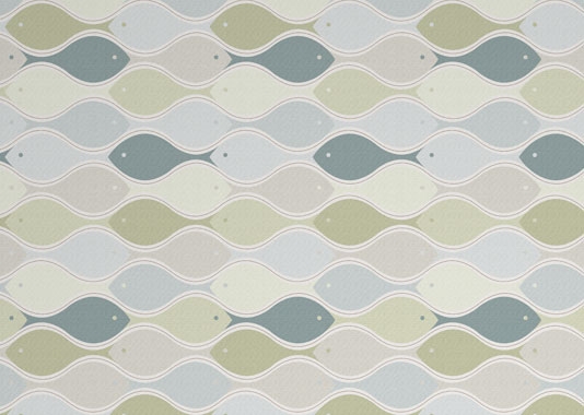 Fish Wish Wall Panel This Patterned Wallpaper In Blue And Green