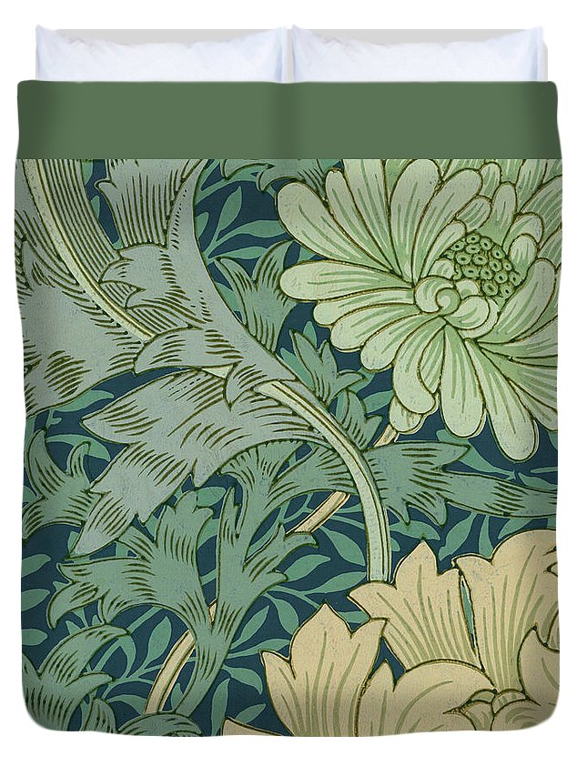 William Morris Wallpaper Sample With Chrysanthemum Jpg