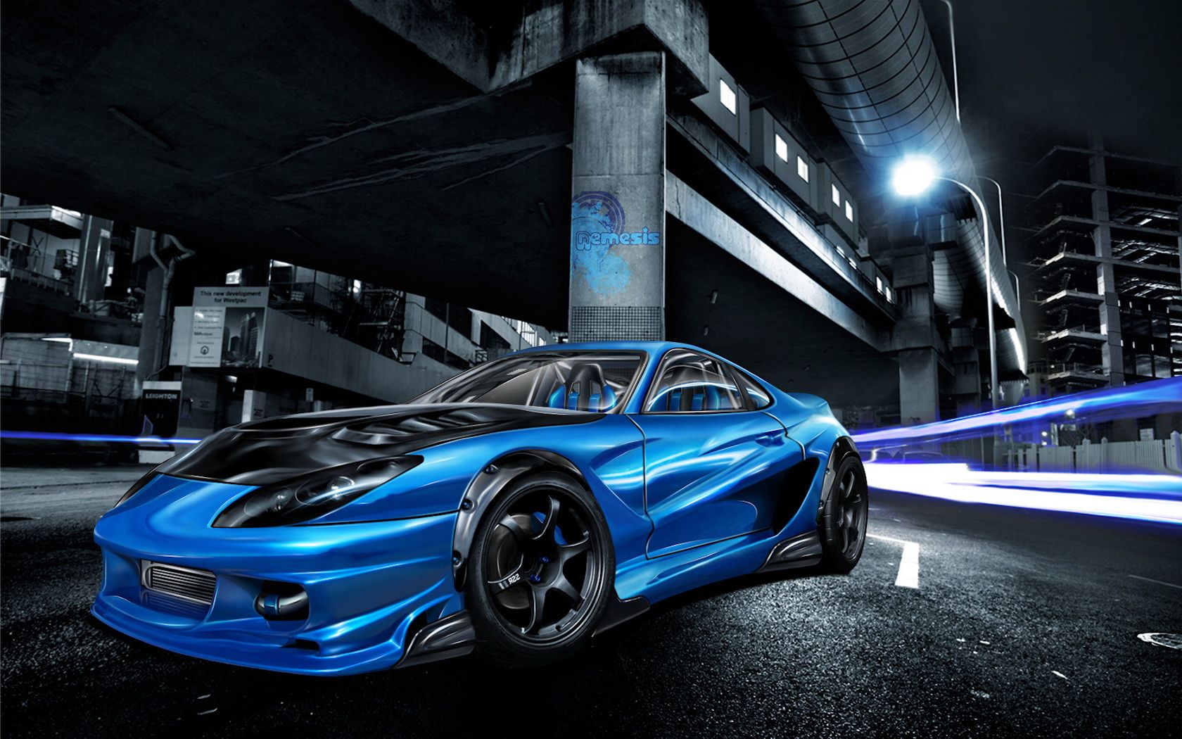 Cool Blue Cars Wallpaper On