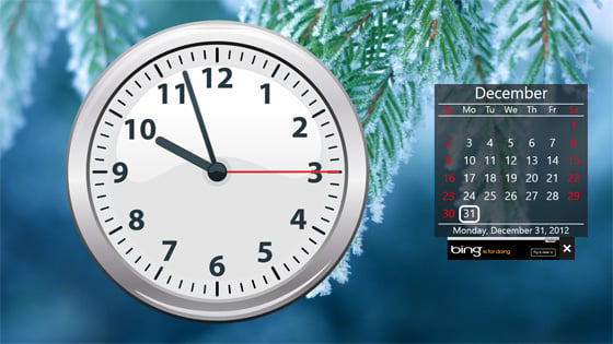 desktop clock windows 10