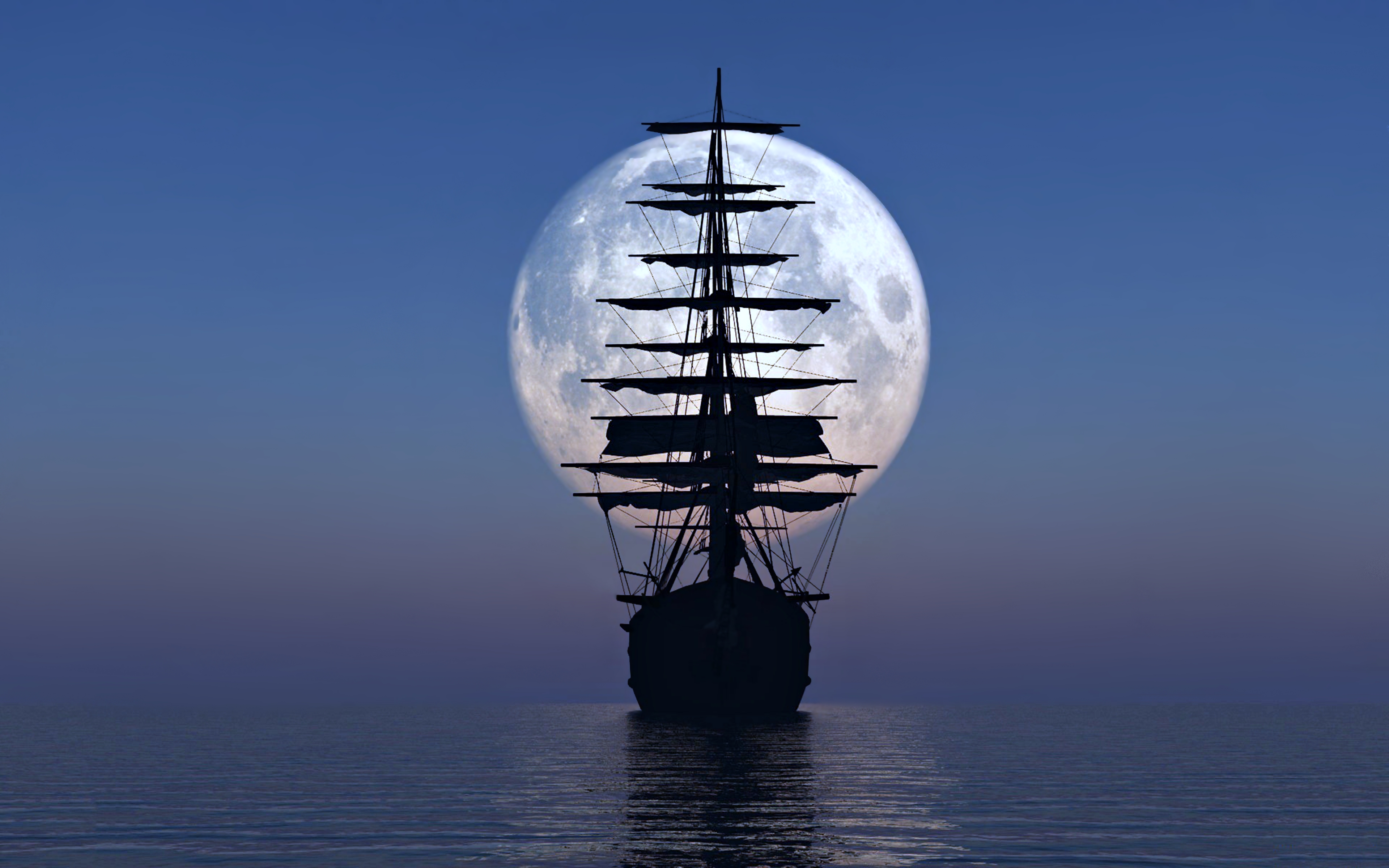 Moonlit Voyage Wallpaper
