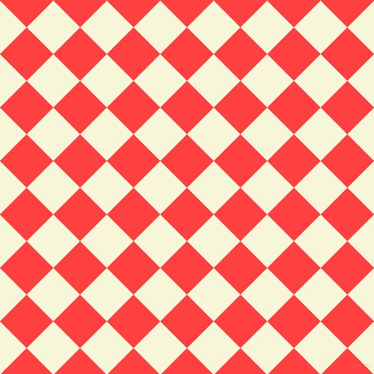 Coral Red and White Nectar checkers chequered checkered squares