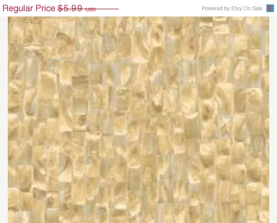 Taupe Mother of Pearl Tile Wallpaper Shell by WallpaperYourWorld