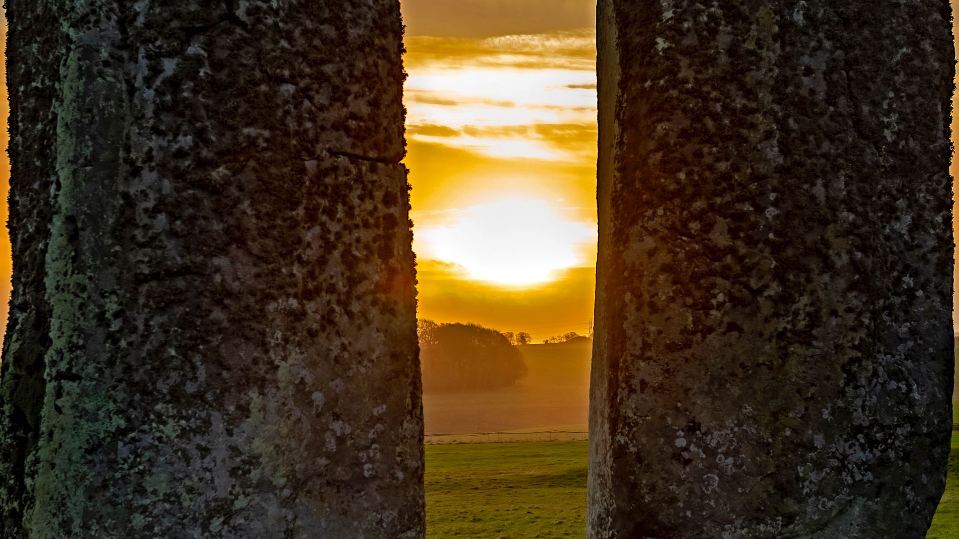 Wallpaper Stones Megalith Sunset Stonehenge