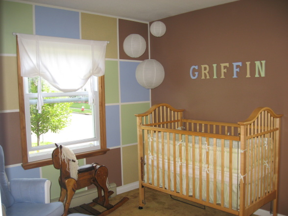 Baby Boy Nursery Wallpaper Room Gorgeous Wall