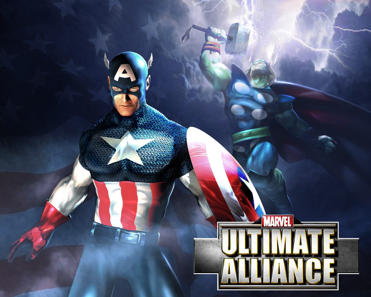 Marvel Ultimate Alliance Captain America by Bestgamewallpapers 1280x1024