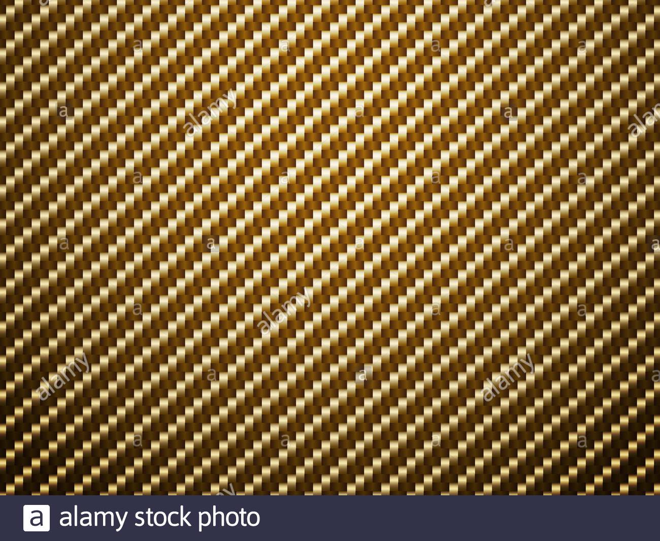 Vector Golden Carbon Fiber Volume Background Abstract Decoration