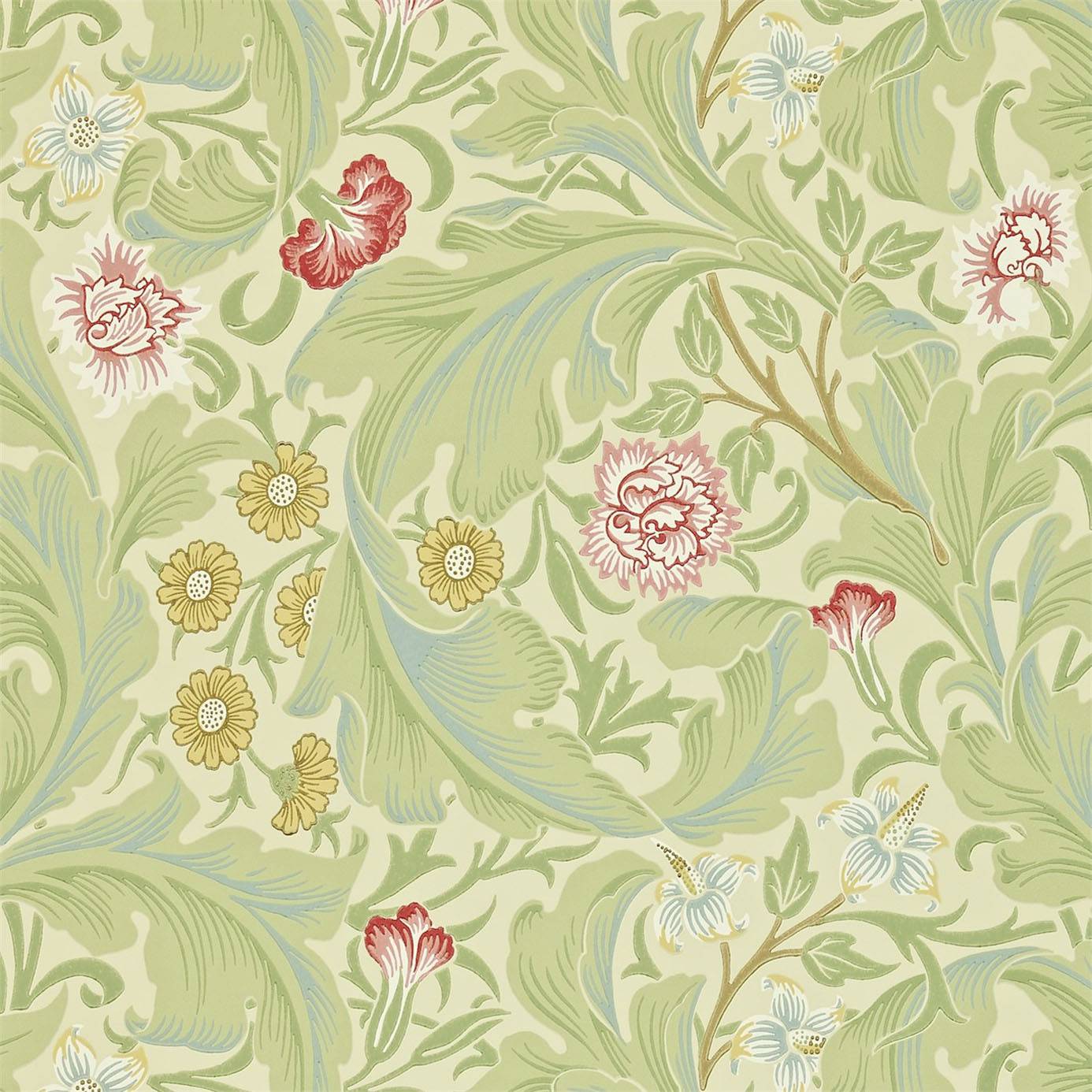 William Morris Co Archive Wallpaper Leicester Green