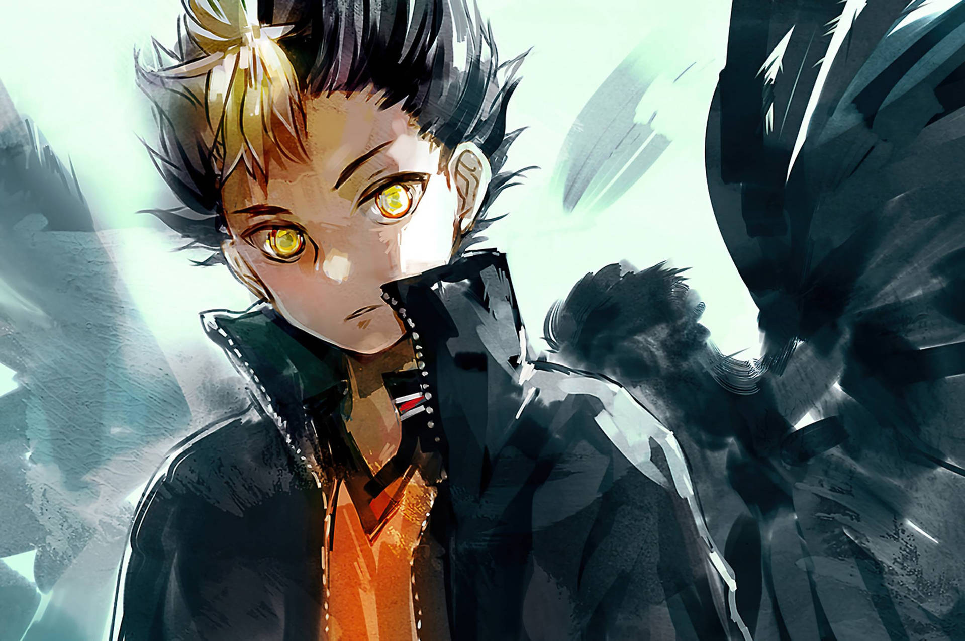 Haikyuu 4k Hinata Yellow Eyes W1s2dpfgzdmkqao1 Wallpaper