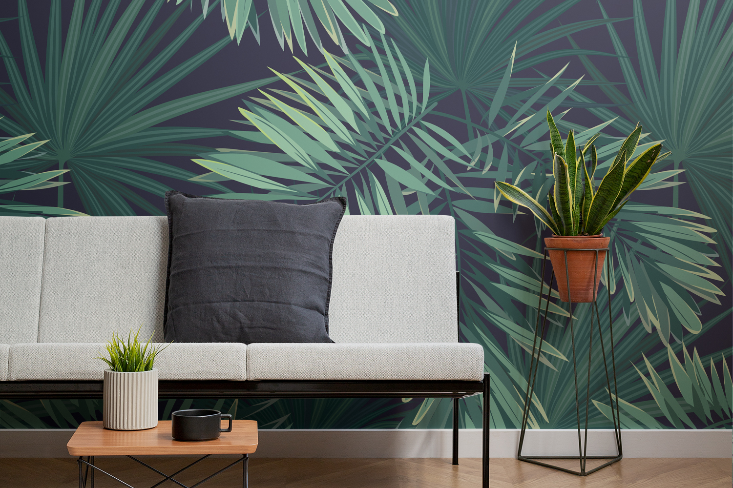 Tropical Green Plant Wallpaper Mural Murals