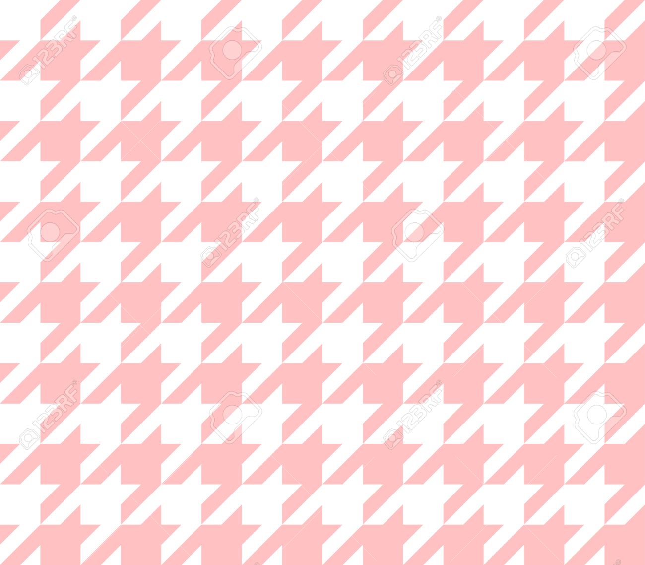 Seamless Houndstooth Pattern Background With Pink And White Vector